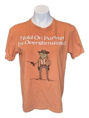 Comfort Colors Medium Orange Frog Graphic Short Sleeve Tshirt